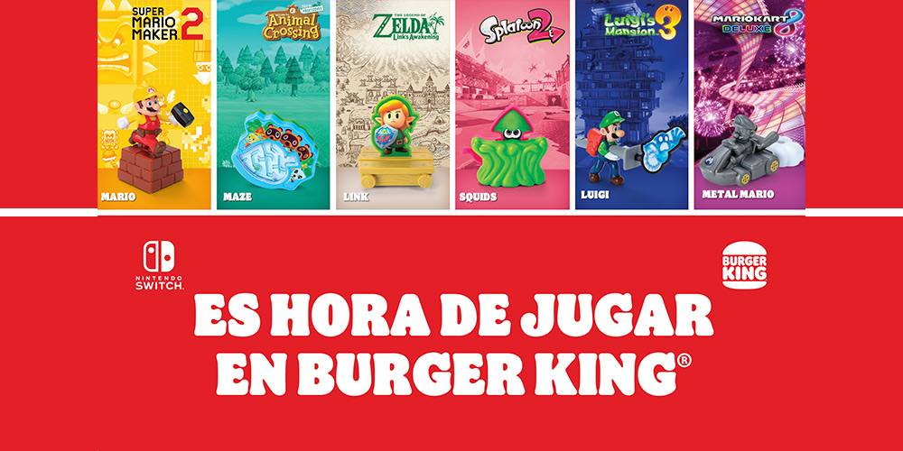 Burger King ofrecerá juguetes temáticos de Nintendo