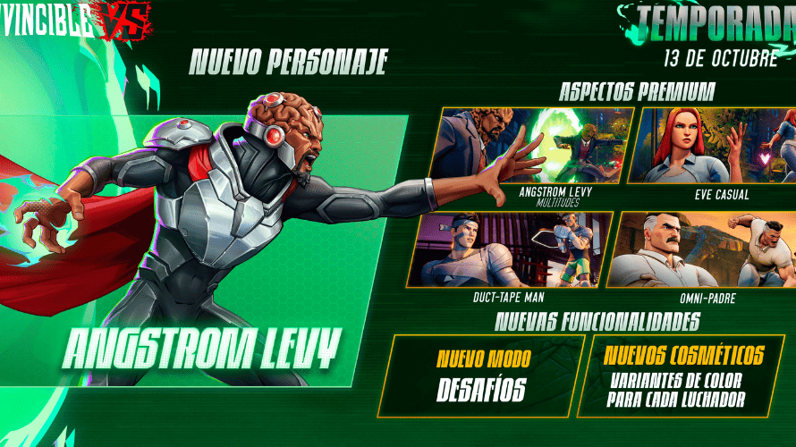 Invincible VS suma a Angstrom Levy en su Temporada 2