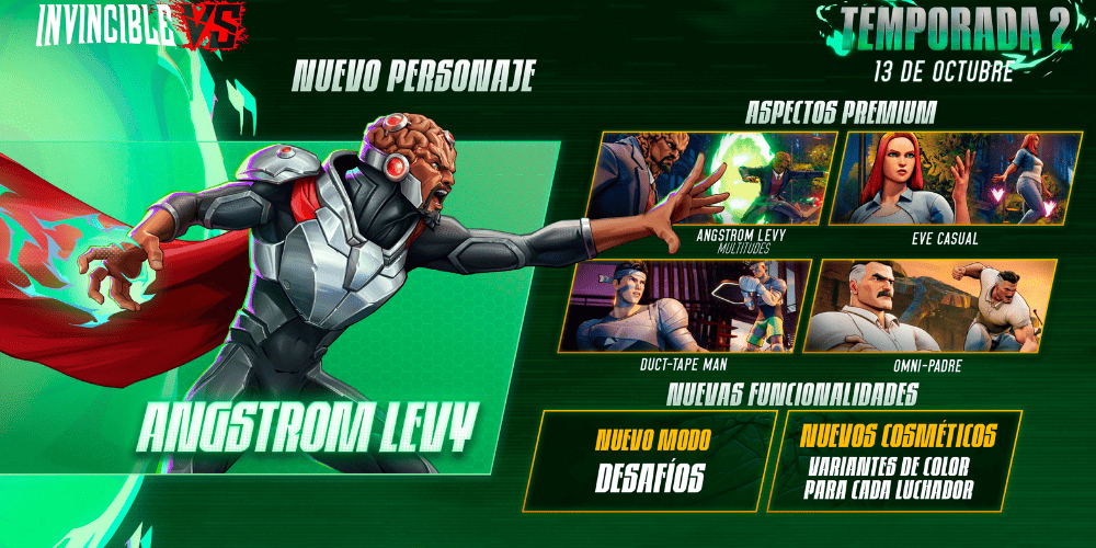 Invincible VS suma a Angstrom Levy en su Temporada 2